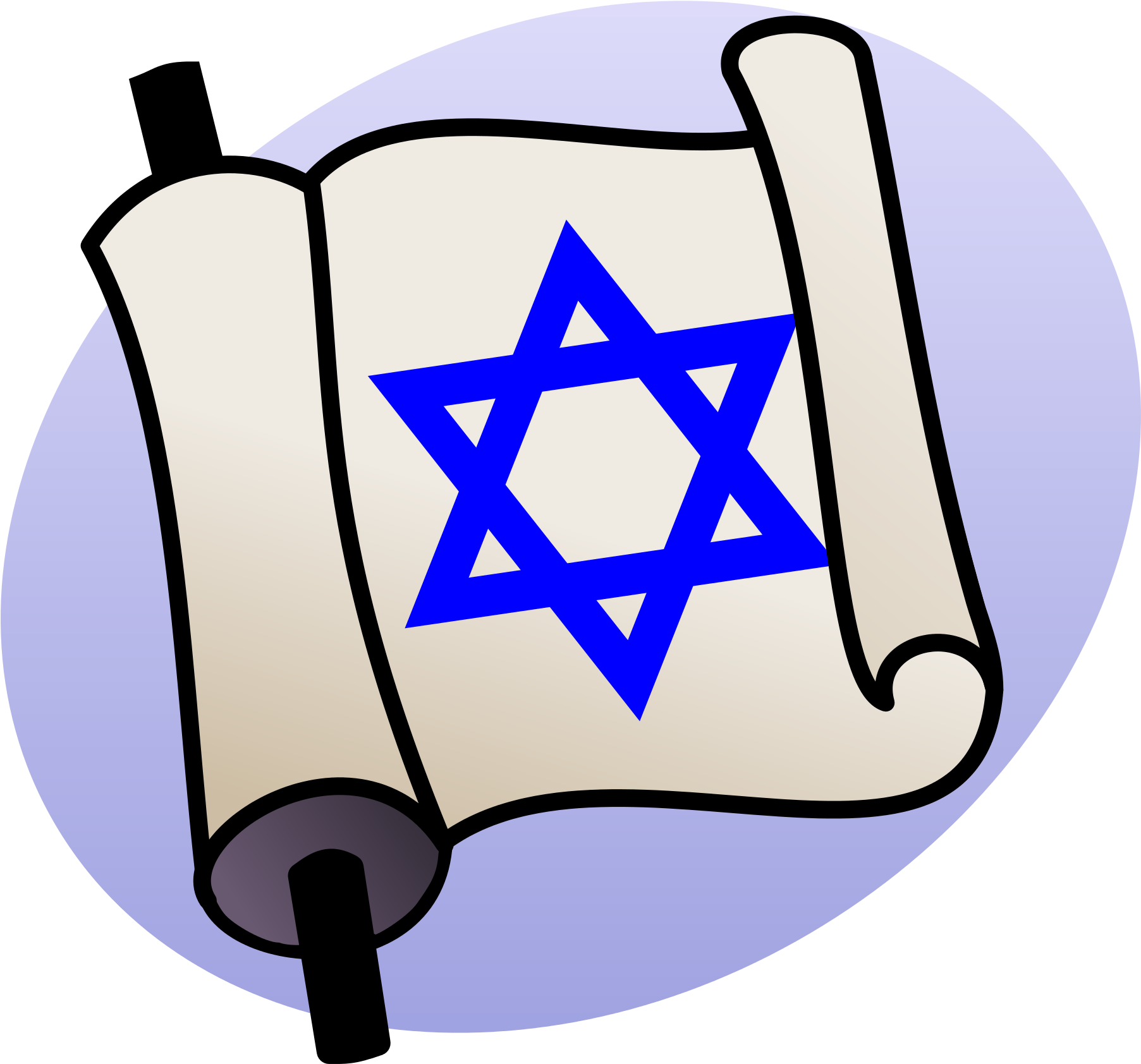 Open - Jewish Symbols Scroll (2000x1800)
