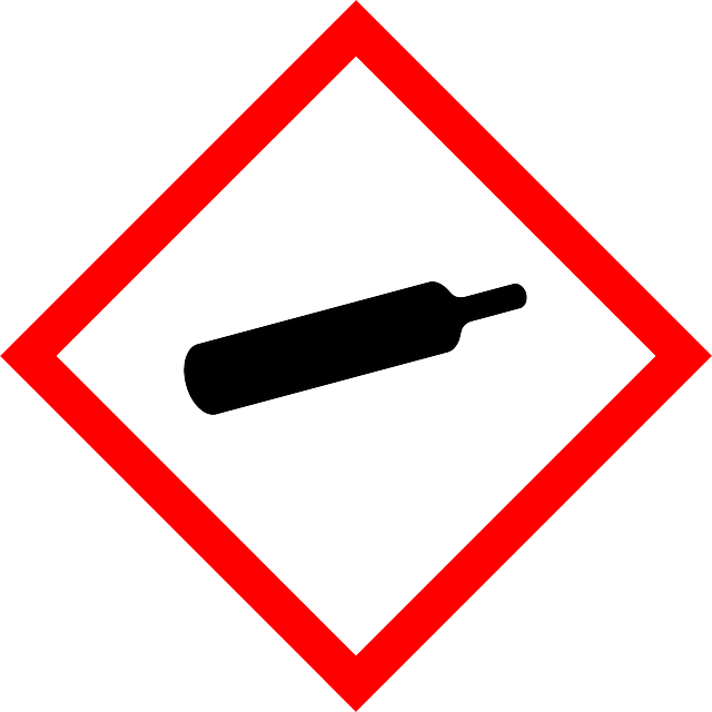 Bottle, Warning, Attention, Ghs, Red, Sign, Symbol - Ghs Gas Cylinder Pictogram (640x640)