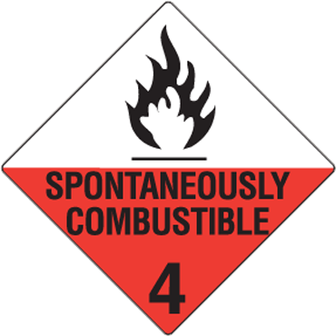 Free Printable Signs There Are - Dangerous Goods Class 4.2 (370x370)