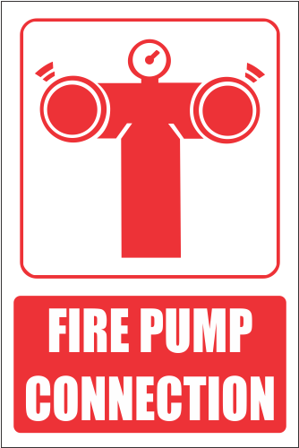Fire Pump Connection Sign (500x500)