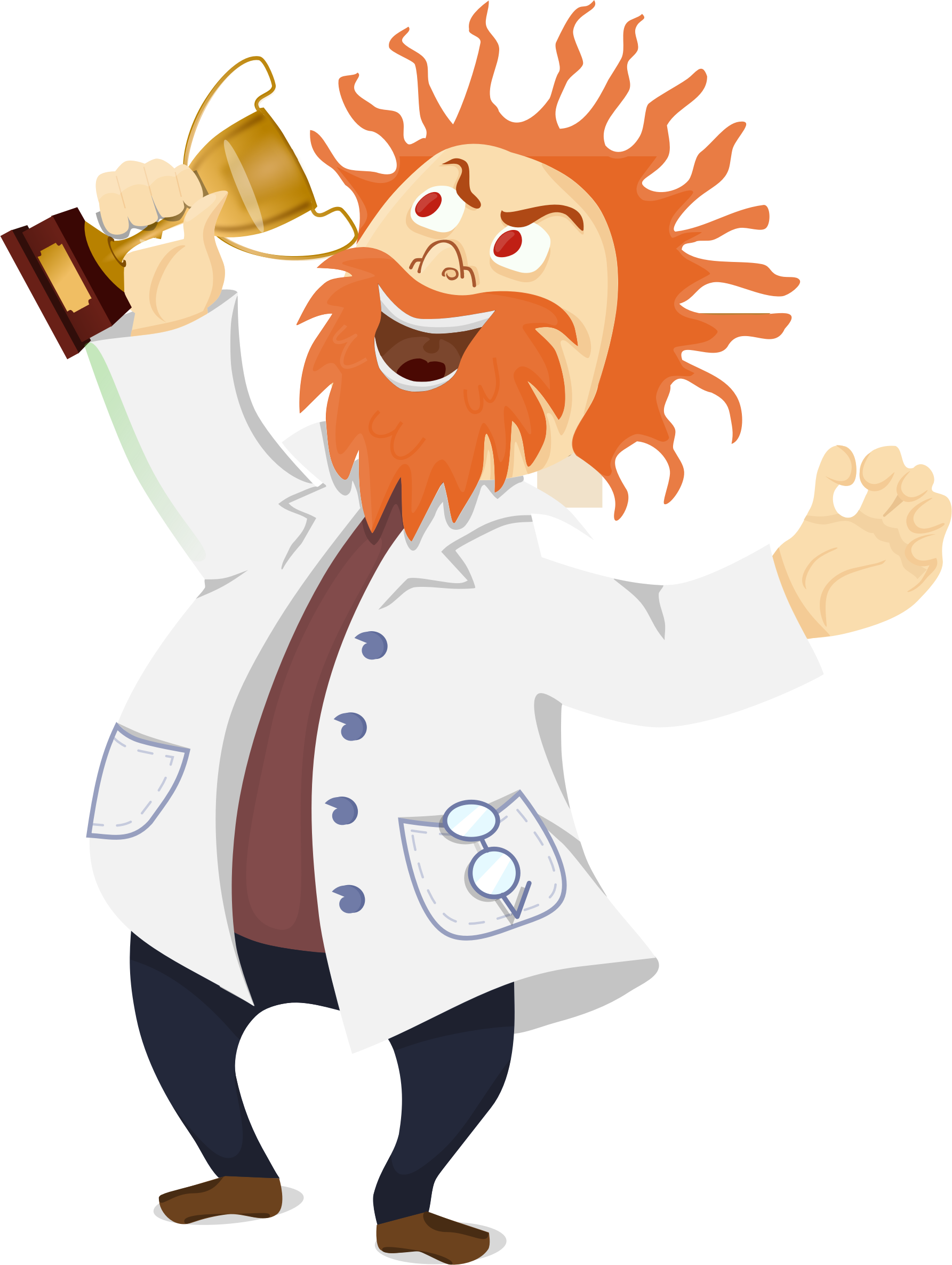 Scientist With A Trophy - Scientist Png (1785x2371)