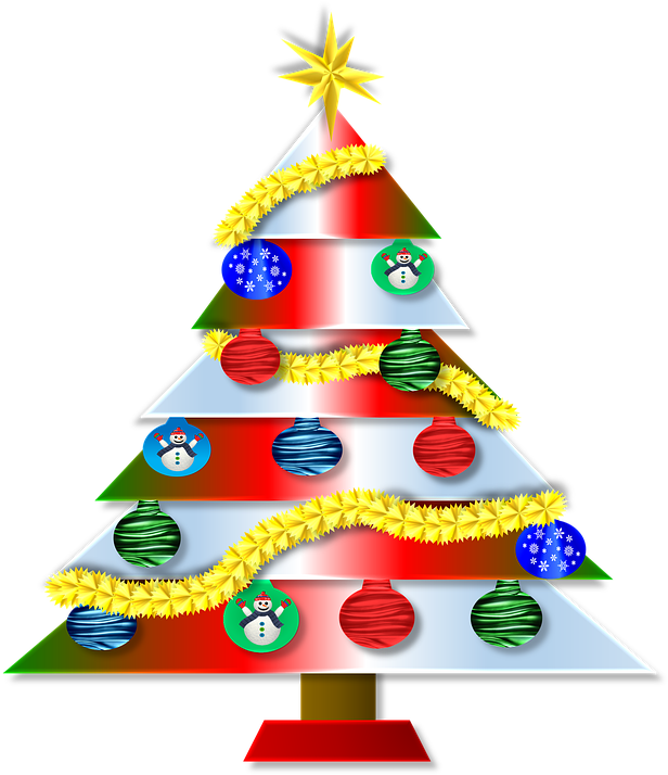 Christmas Day Clipart 10, - Merry Christmas Trees (619x720)