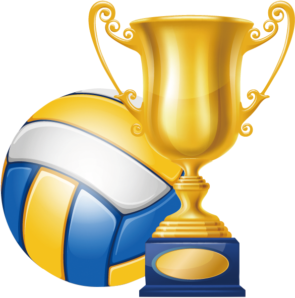 Volleyball Trophy Champion Clip Art - Trophy Red Ribbon (709x709)