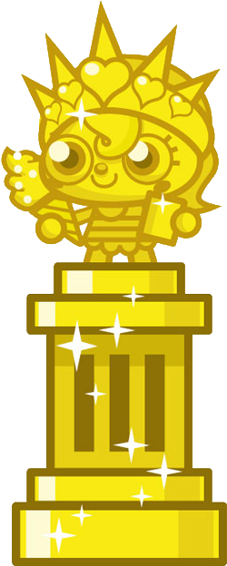 Golden Liberty Trophy - Moshi Monsters Dustbin Beaver (350x657)