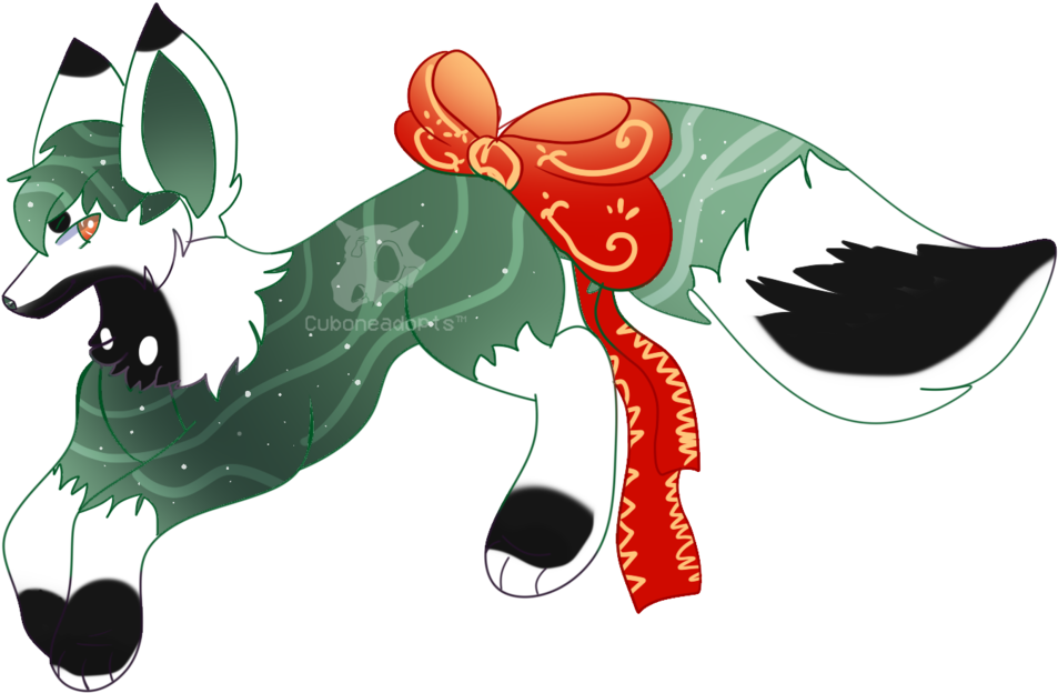 [closed] Christmas Day Ota Aquafox Adopt By Cuboneadopts - Cartoon (1024x697)