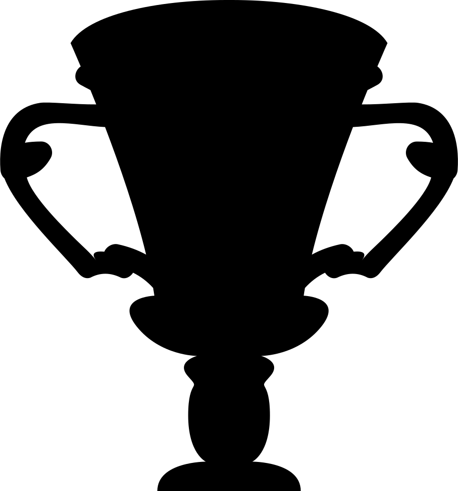 Soccer Cup Trophy Black Shape Comments - Soccer Trophy Icon Transparent (914x980)
