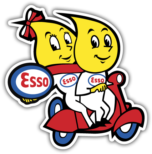 Esso Scooter Sticker - Roman Roads (510x510)
