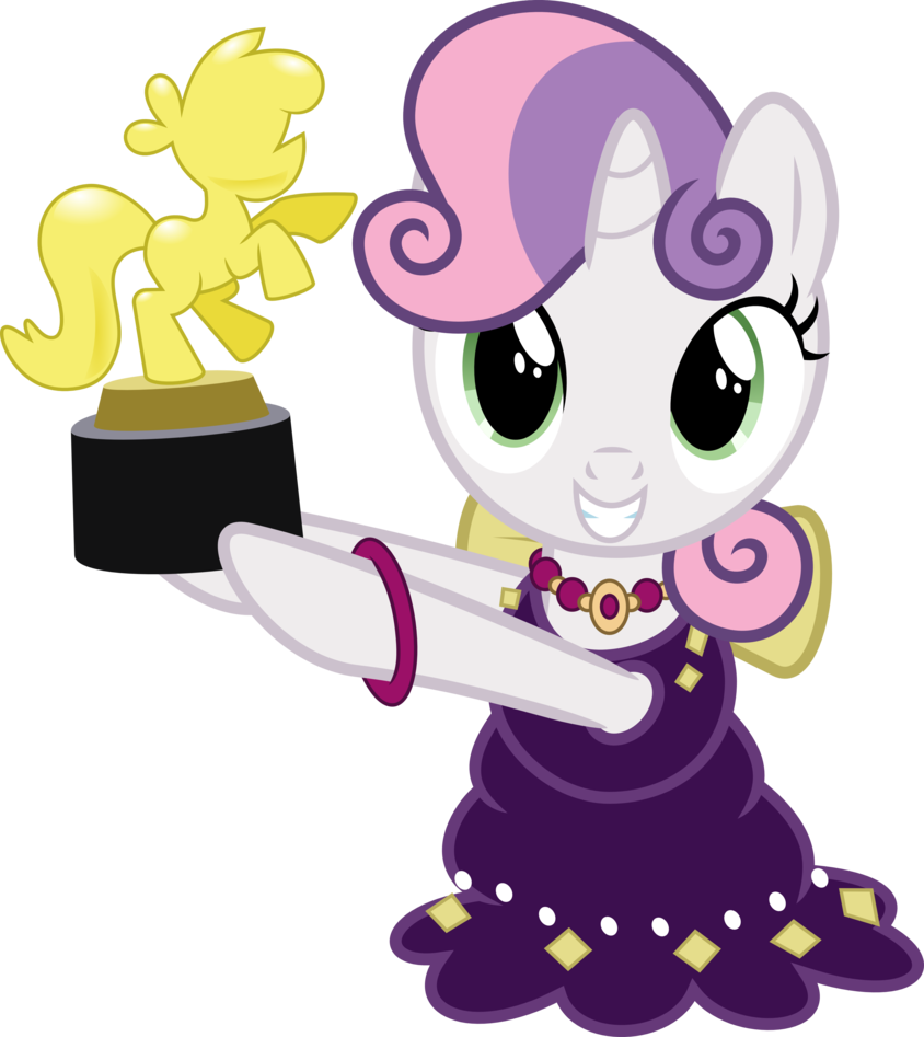 Sweetie Belle Holding A Trophy By Jeatz-axl - Mlp Sweetie Belle Dress (844x947)
