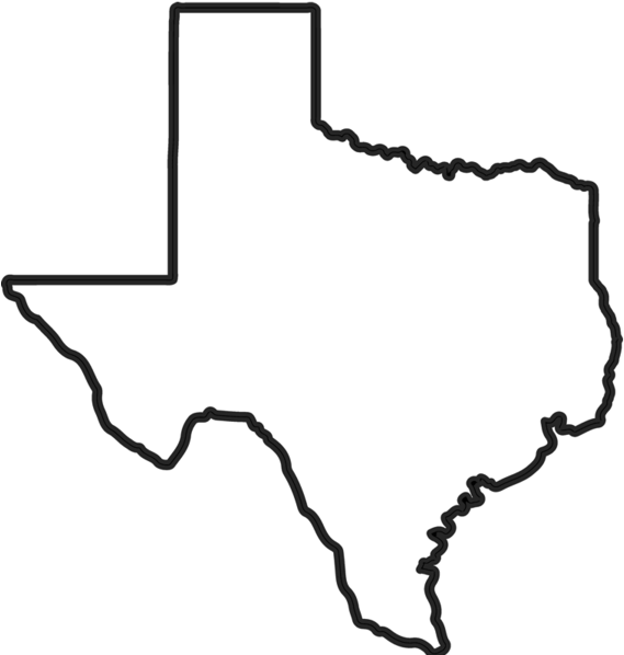Texas Outline - Texas Outline (600x600)