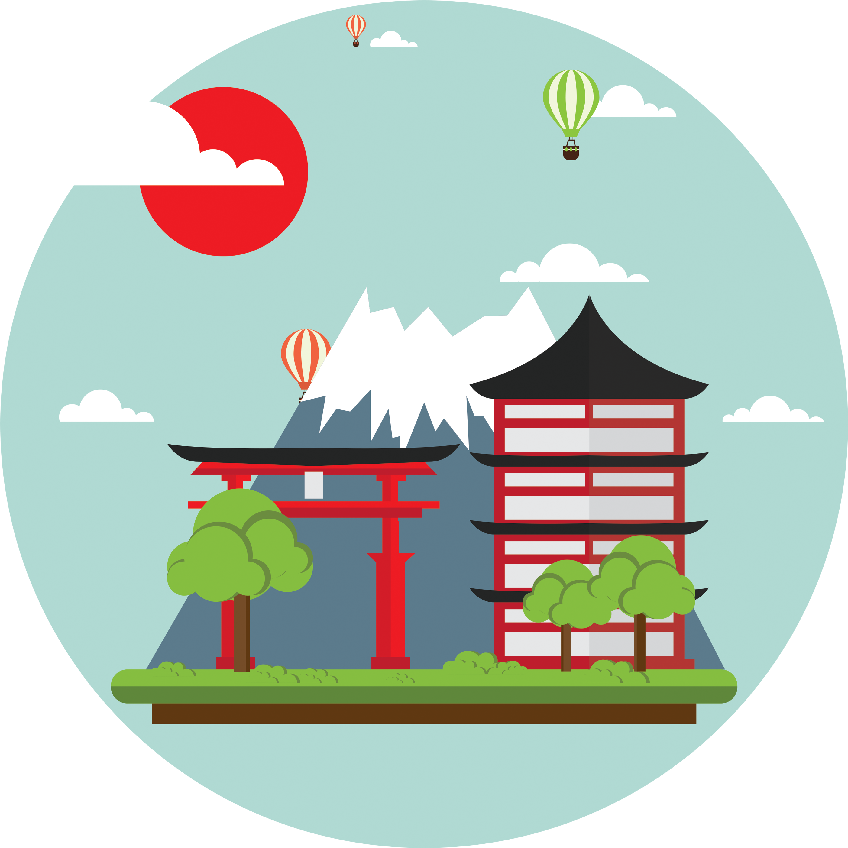Mount Fuji Clip Art - Japan Clipart (3566x3566)
