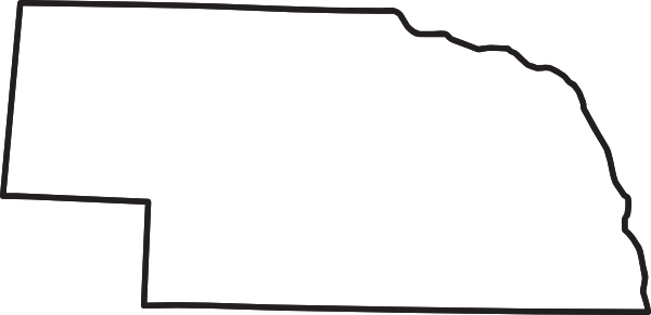 Nebraska Outline Clip Art At Clker - Nebraska State Outline Png (600x291)