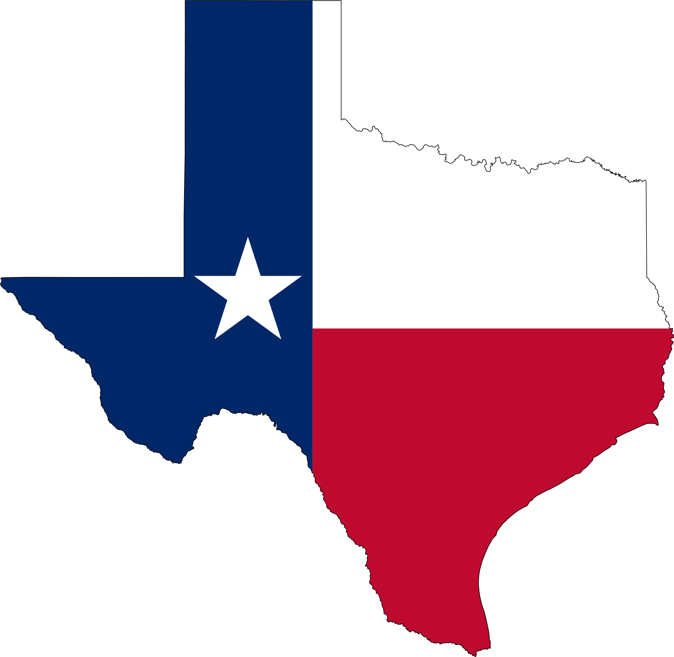 Texas State Flag Map - Texas State Flag Png (2296x2238)
