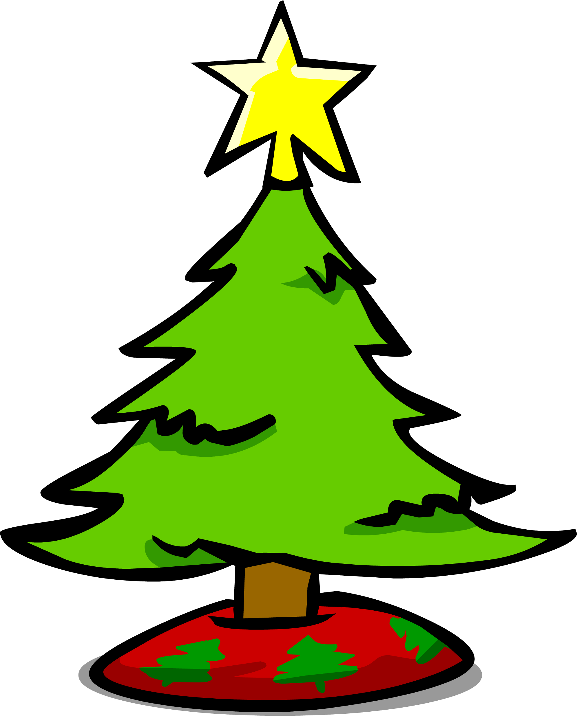 Small Christmas Tree Sprite 007 - Club Penguin (1992x2474)