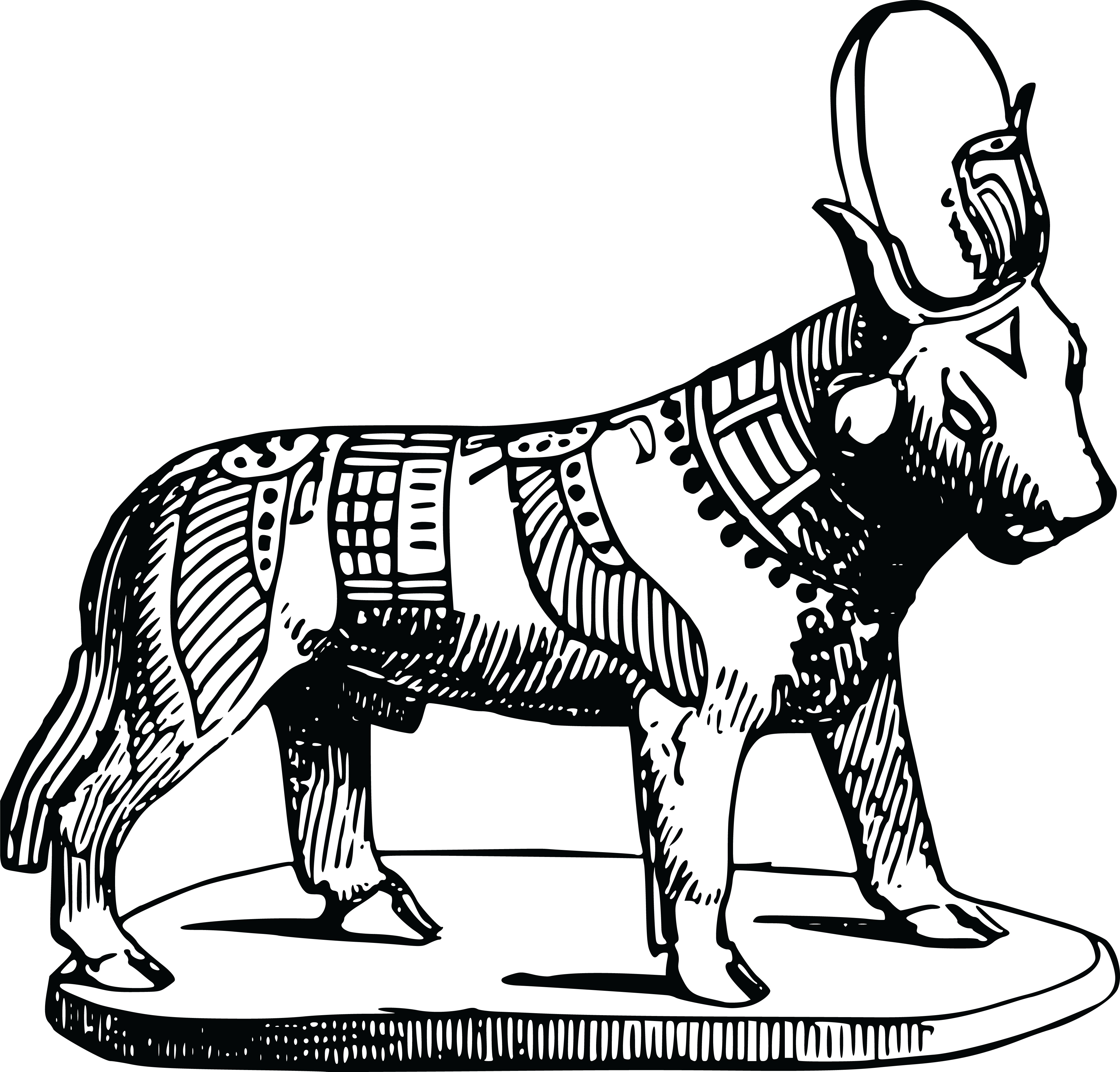 Free Clipart Of An Egyptian Bull - Apis Ancient Egyptian God (4000x3828)