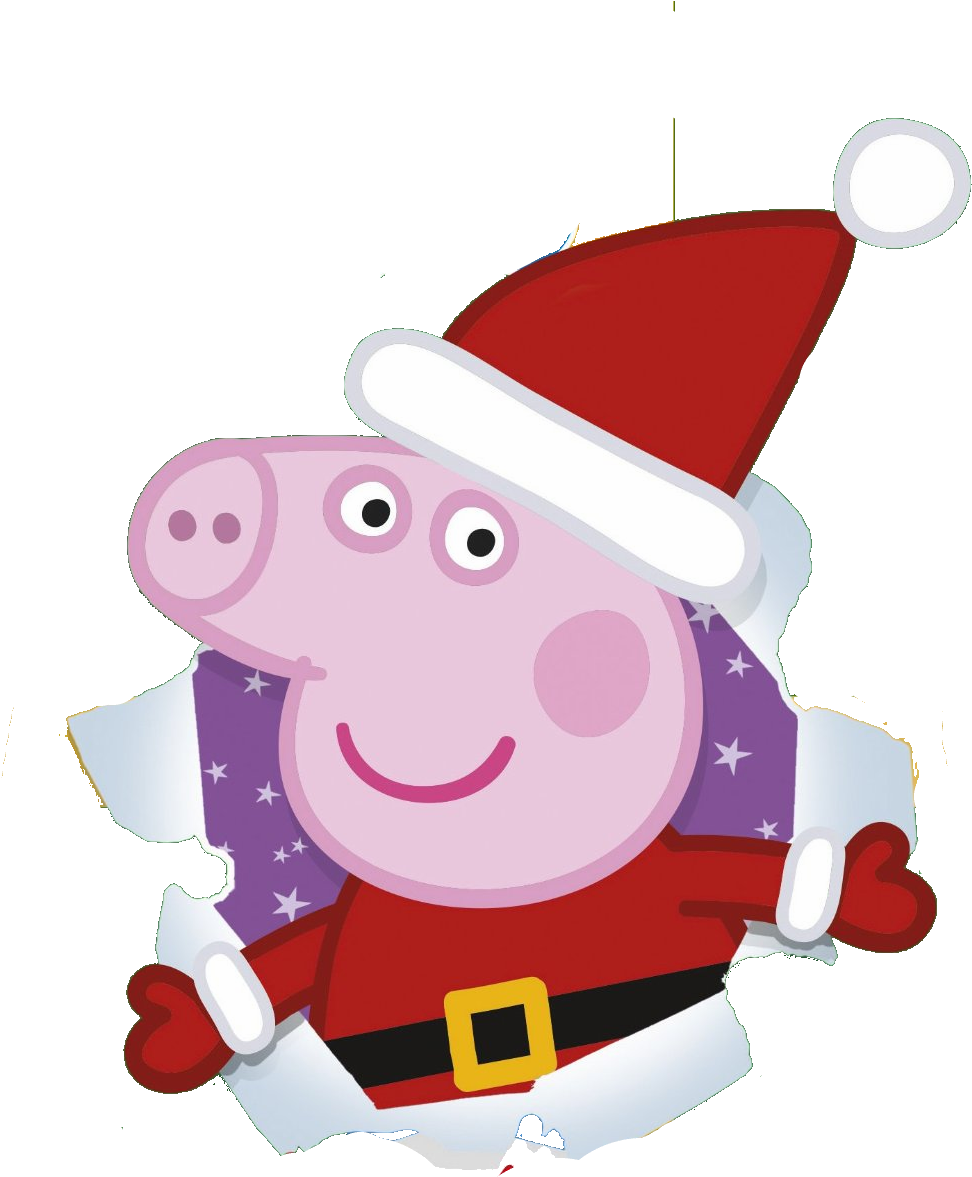 Peppa Pig Christmas Clipart Black And White - Peppa Pig Merry Christmas (1059x1500)