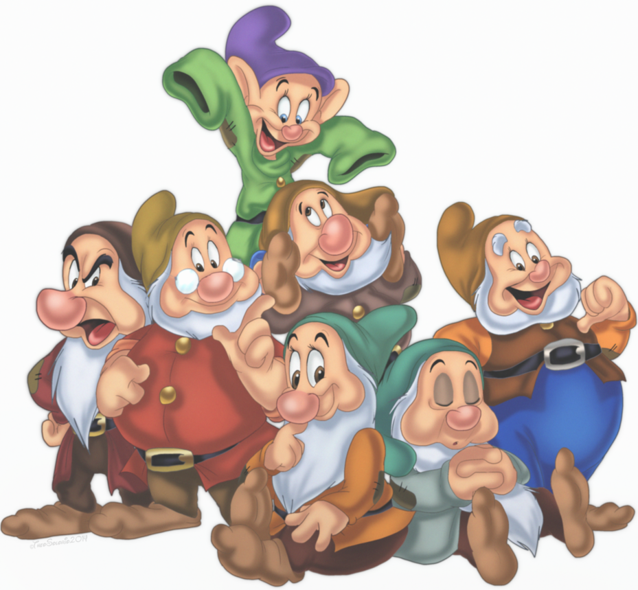 Snow White And The Seven Dwarfs Png Pic - 7 Pms Dwarfs (929x859)