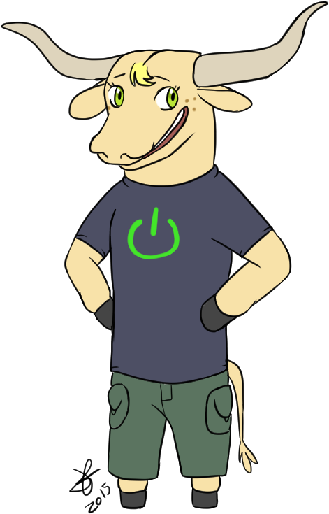 So Here's A Texas Longhorn Charlotte This Was A Lot - Cartoon (521x763)