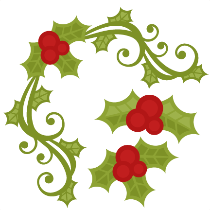 Christmas Holly Set Svg Scrapbook Cut File Cute Clipart - Illustration (432x432)