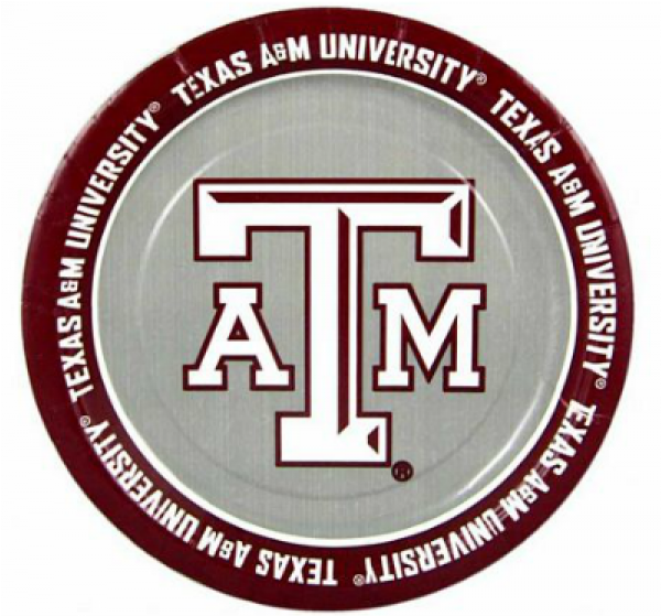 Texas A & M 7″ Paper Plates - Texas A&m Aggies Party Supplies Pack #2 (600x864)