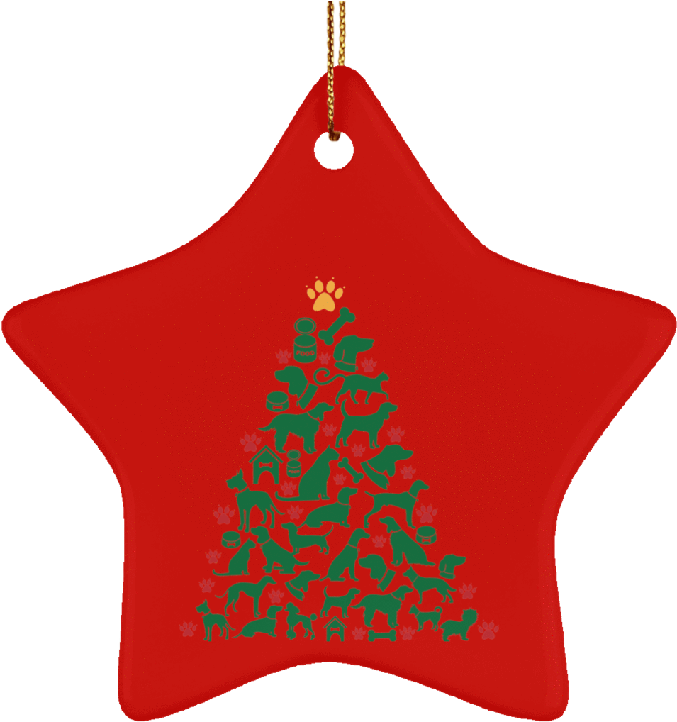 Dog Christmas Tree Holiday Sweater - Christmas Ornament (1024x1024)