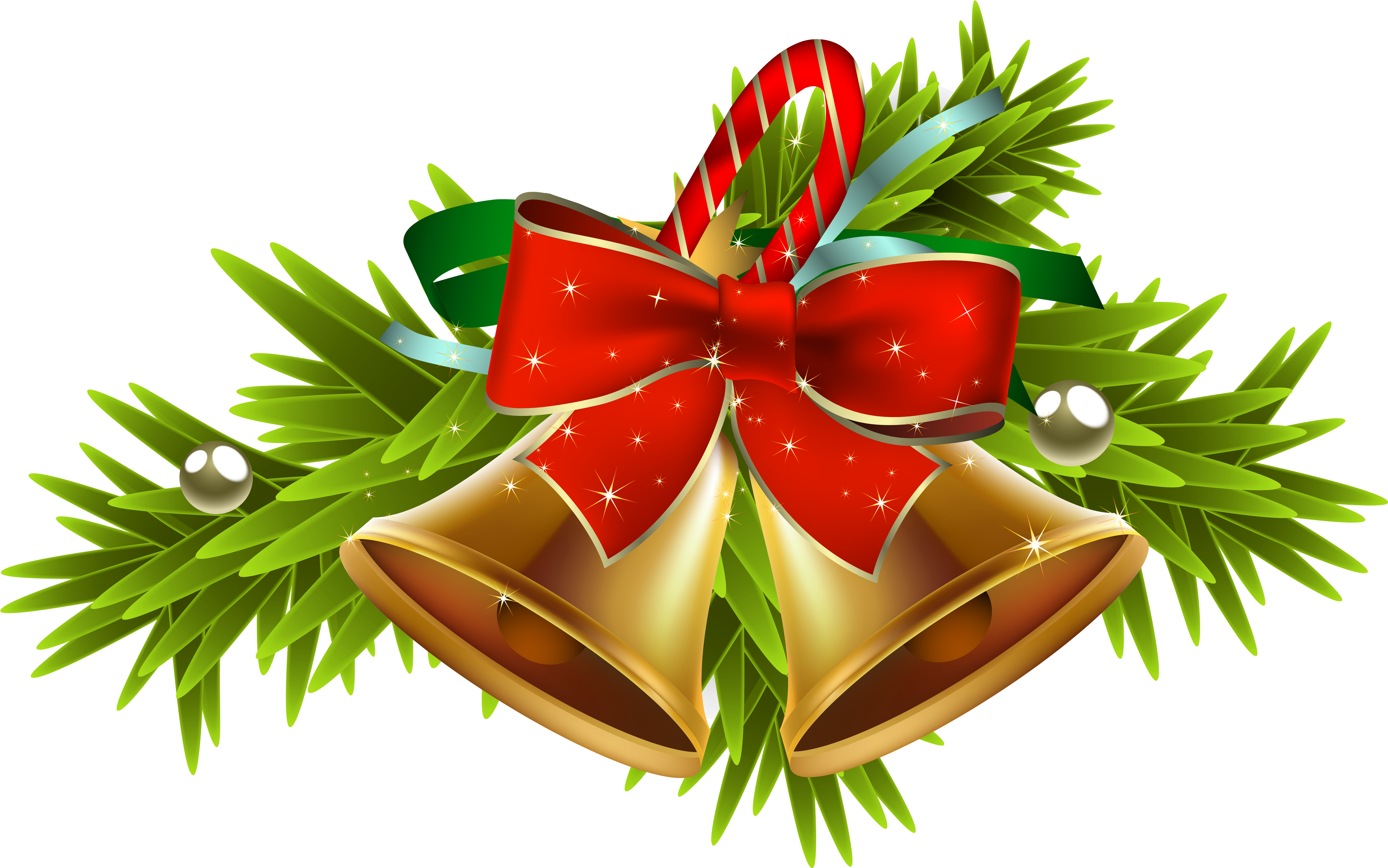 Bell Clipart Christmas Deco - Buon Natale E Felice Anno Nuovo 2018 (6362x3976)