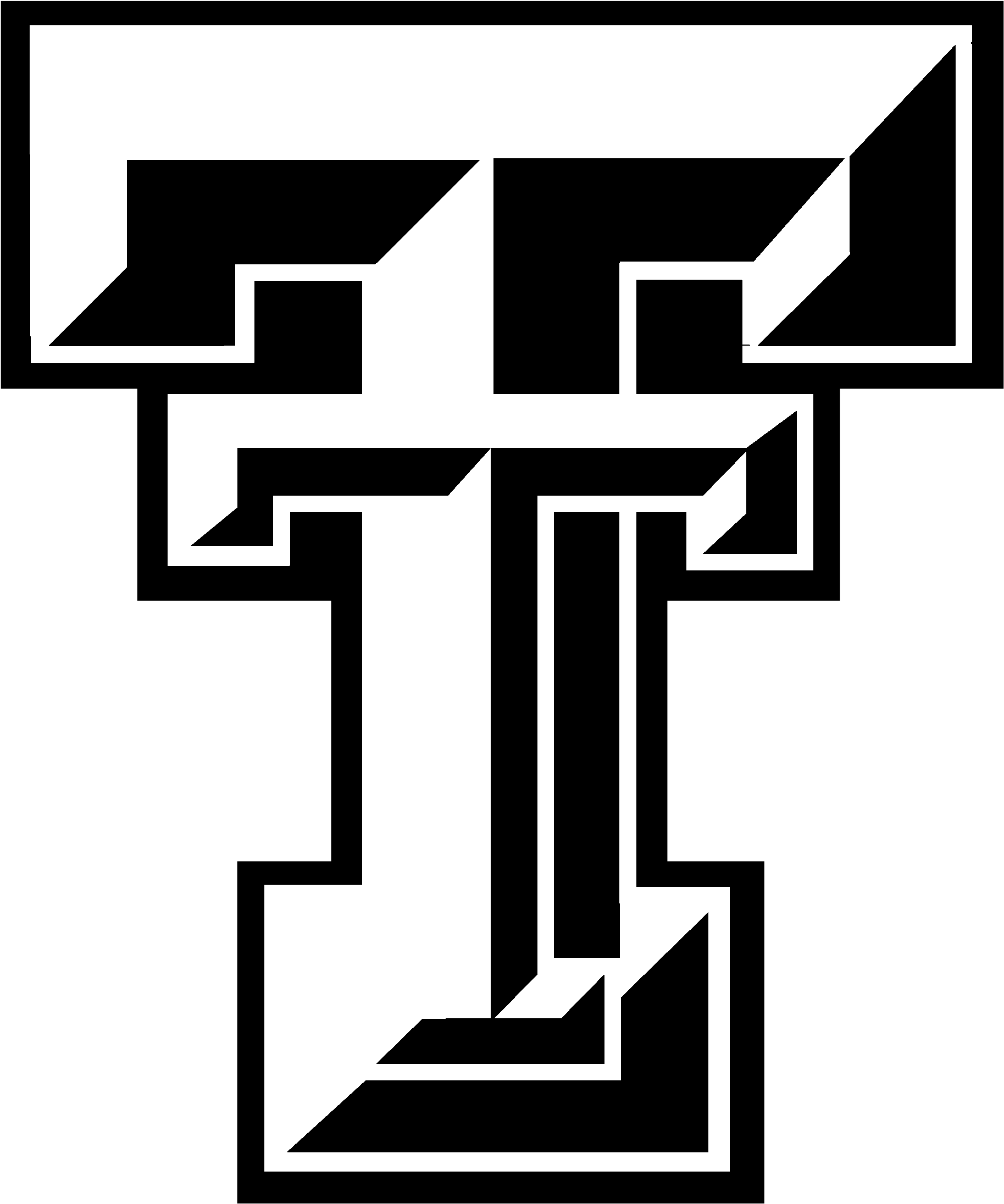 Texas Tech Red Raiders Logo Black And White - Texas Tech Red Raiders Football (2400x2400)