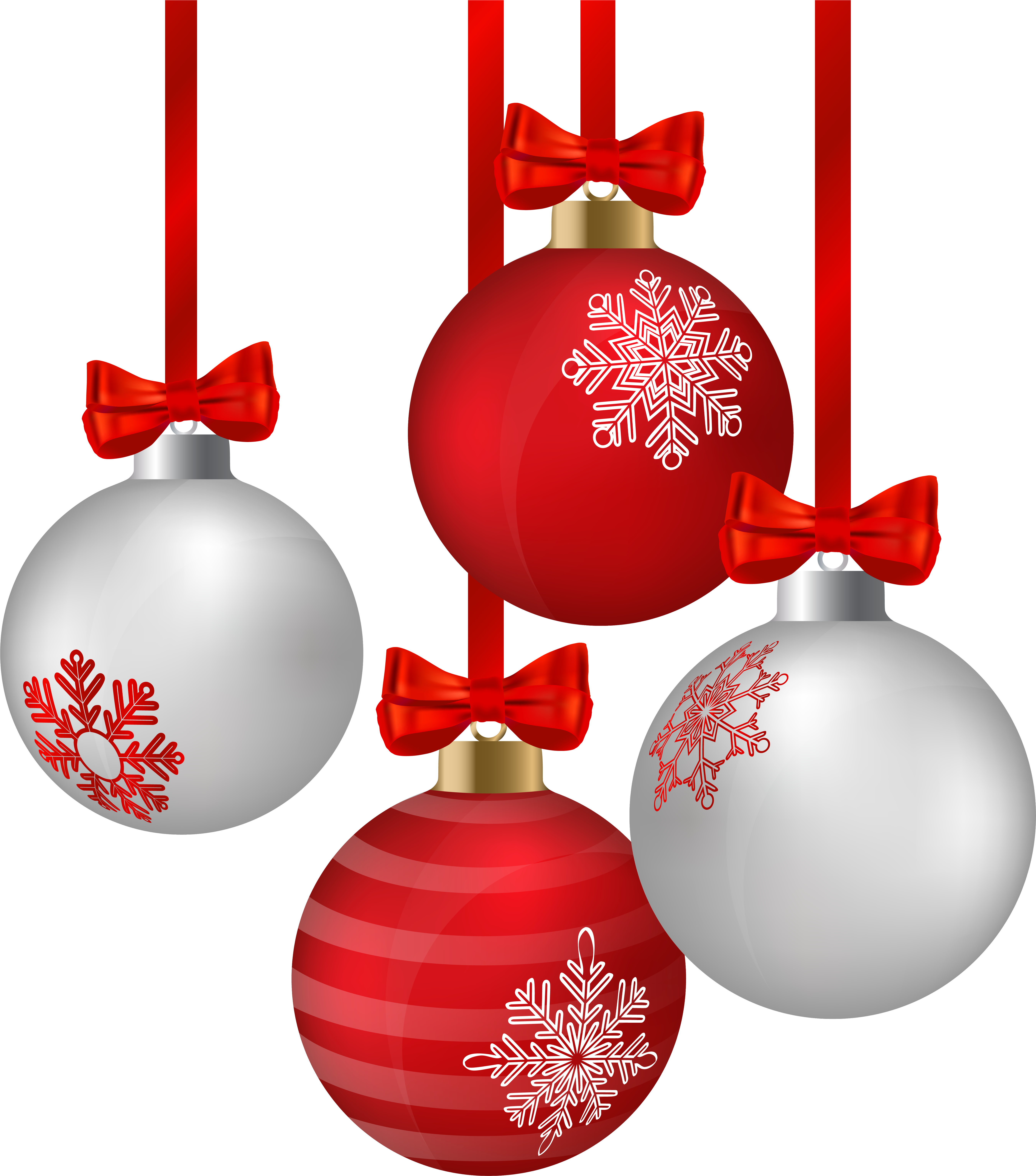 Baubles High Quality Png Png Images - Hanging Christmas Ornaments Png (5547x6252)