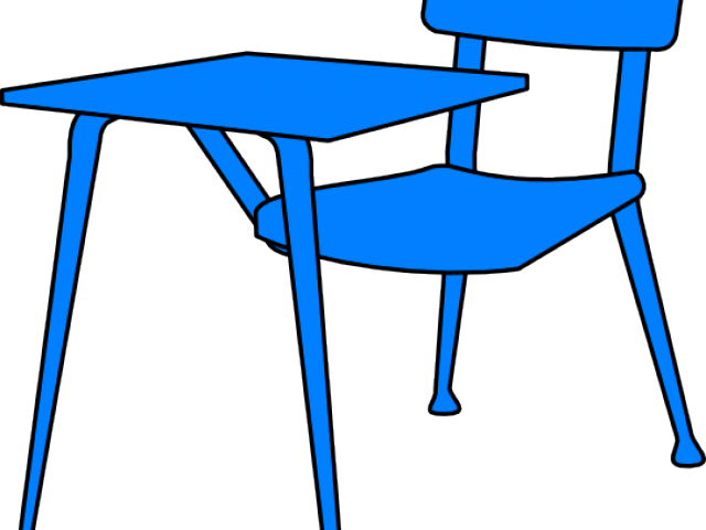 Class Desk Cliparts - Blue Desk Clipart (640x480)