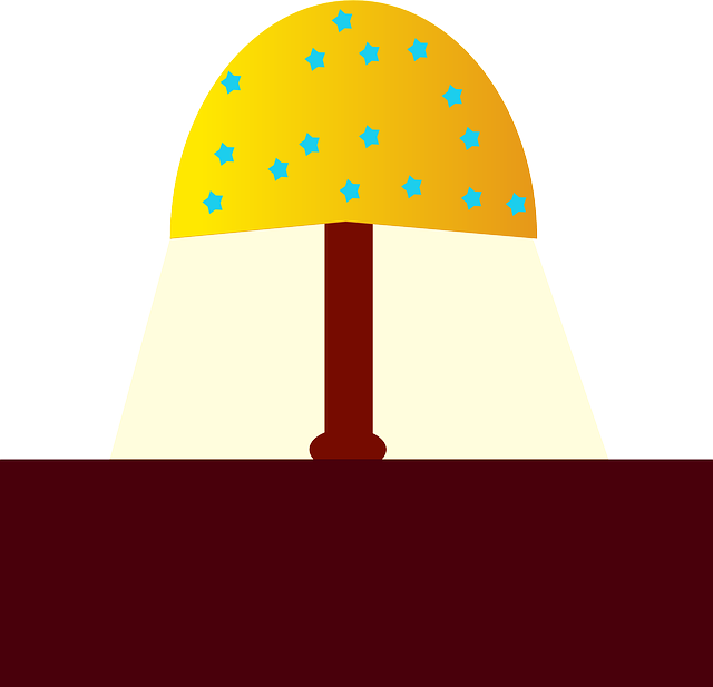 Electric Small, Desk, Lamp, Light, Bed, Electric - Lampshade (640x617)
