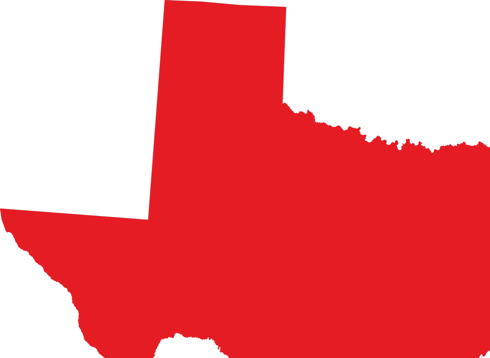 Amarillo - Red Texas With Transparent Background (1000x731)