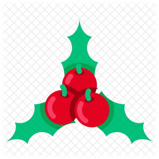 Cherry, Christmas, Xmas, Mistletoe, Leaf, Wreath, Decoration - Christmas Day (512x512)