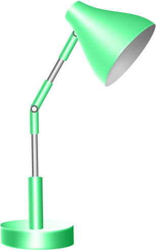 Green Desk Lamp Png Clip Art - Desk (312x500)
