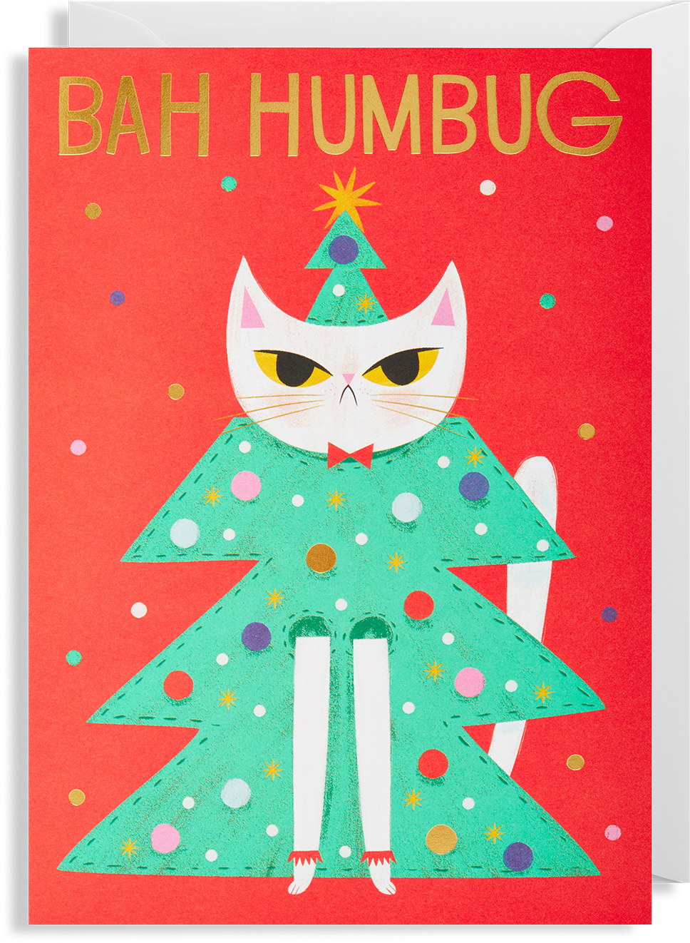 Bah Humbug Christmas Card - Christmas Card (1400x1500)