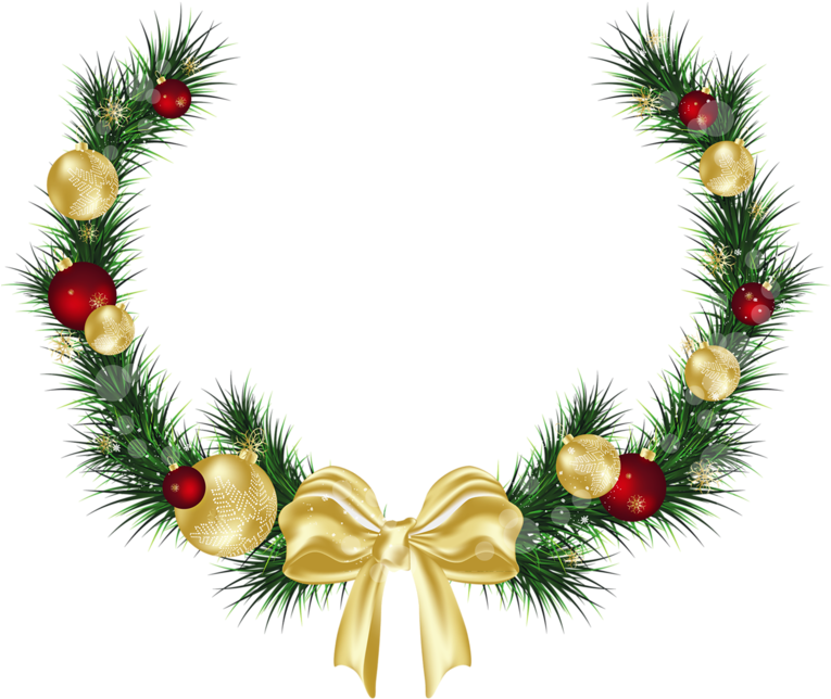 Christmas Pine Decoration Png Picture - X Mas Decorations Png (769x662)