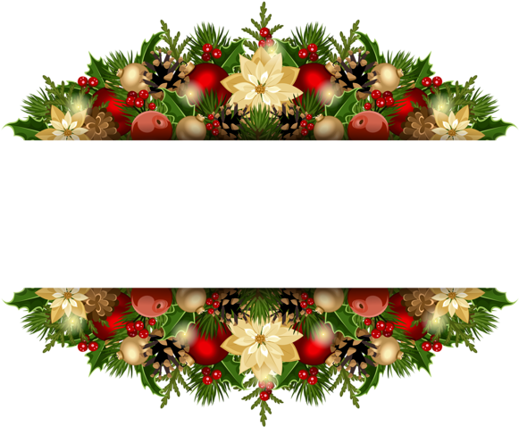Christmas Clipart Borders Png - Christmas Background Vector Png (600x502)