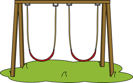 Playground Clipart Swingset - Clip Art Swing Set (450x280)