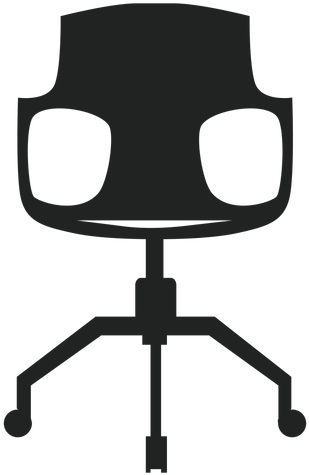 Modern Desk Chair Flat Icon Transparent Png - Chair (512x512)