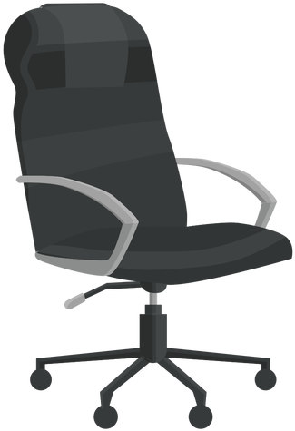 Leather Office Chair Clipart Transparent Png - Back Of Office Chair Clip Art (512x512)