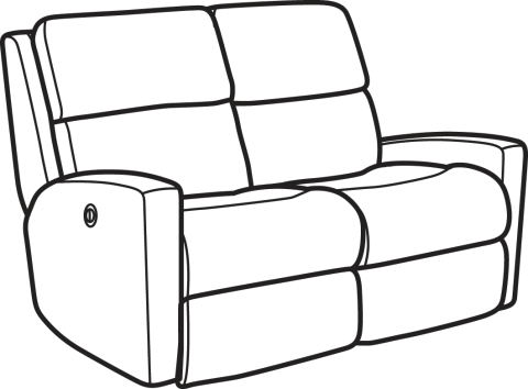 Fabric Power Reclining Loveseat - Recliner (480x354)