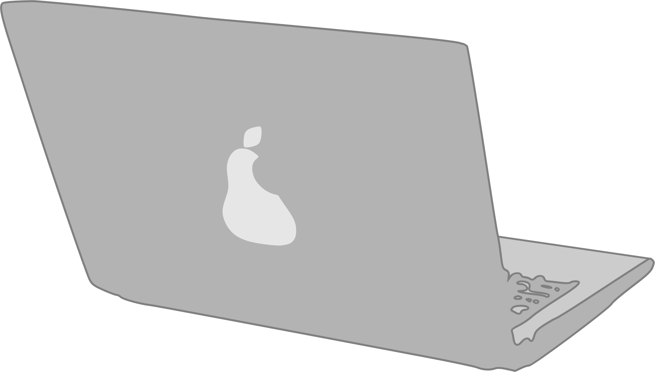 This Free Icons Png Design Of Laptop From Rear - Laptop Back Clipart (2232x1269)