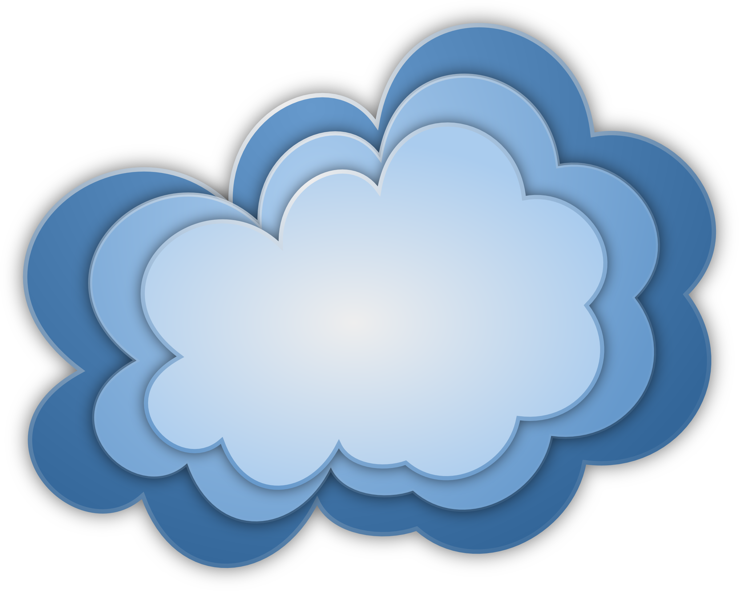 3d Cloud Clipart Free - Chmury Rysunek Png (2400x1918)