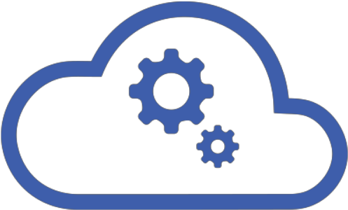 Software Vector Database With Cloud Icon - Cloud Solution Icon (500x350)