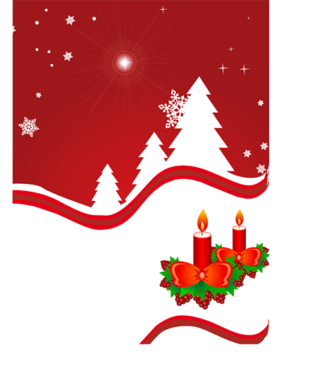 New Year Vector Christmas Card - Christmas Vector (450x532)