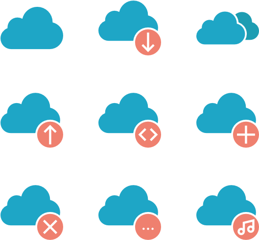 Cloud Computing Icon Set - Cloud Computing (600x564)