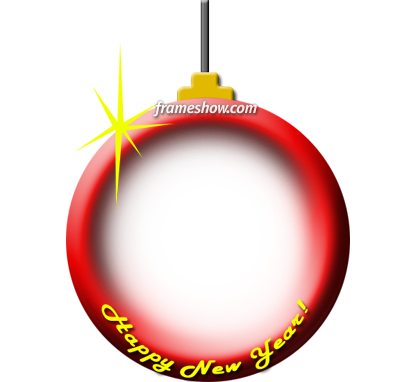 Happy New Year Christmas Toy Photo Frame E-card - Circle (416x382)
