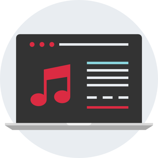 Image Icon Of A Music Laptop - Webcrown (512x512)