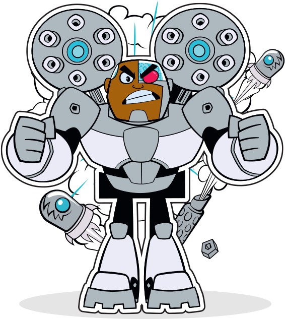 Cyborg Clipart Wiki - Cyborg Teen Titans (565x803)