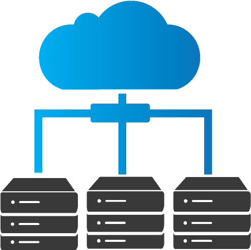 Hosted In The Cloud - Cloud Hosting Icon Png (500x500)