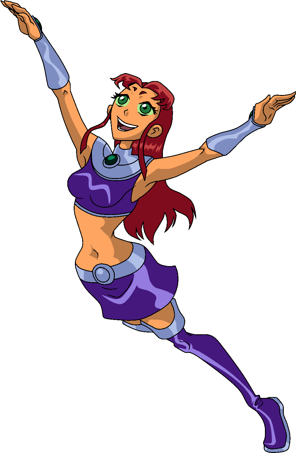Starfire Superhero Log - Starfire Teen Titans Png (996x1551)