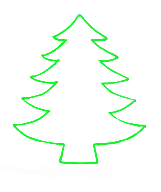 Plantilla Arbol Navidad By Noemimolina - Tree Felt Pattern Woodland (561x666)